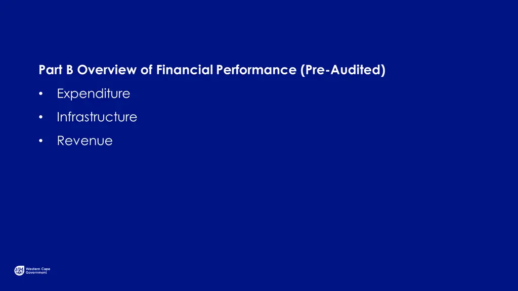 part b overview of financial performance