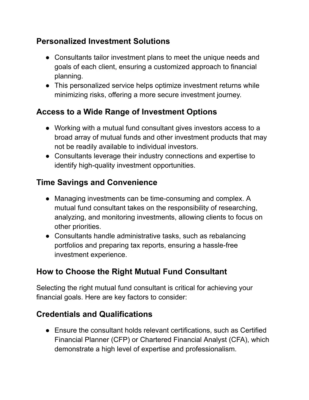 personalized investment solutions