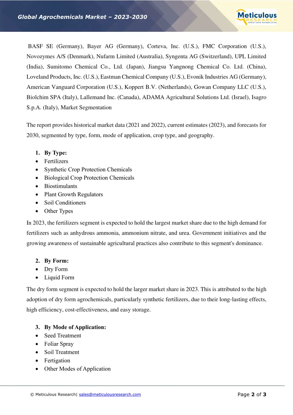 global agrochemicals market 2023 2030 1