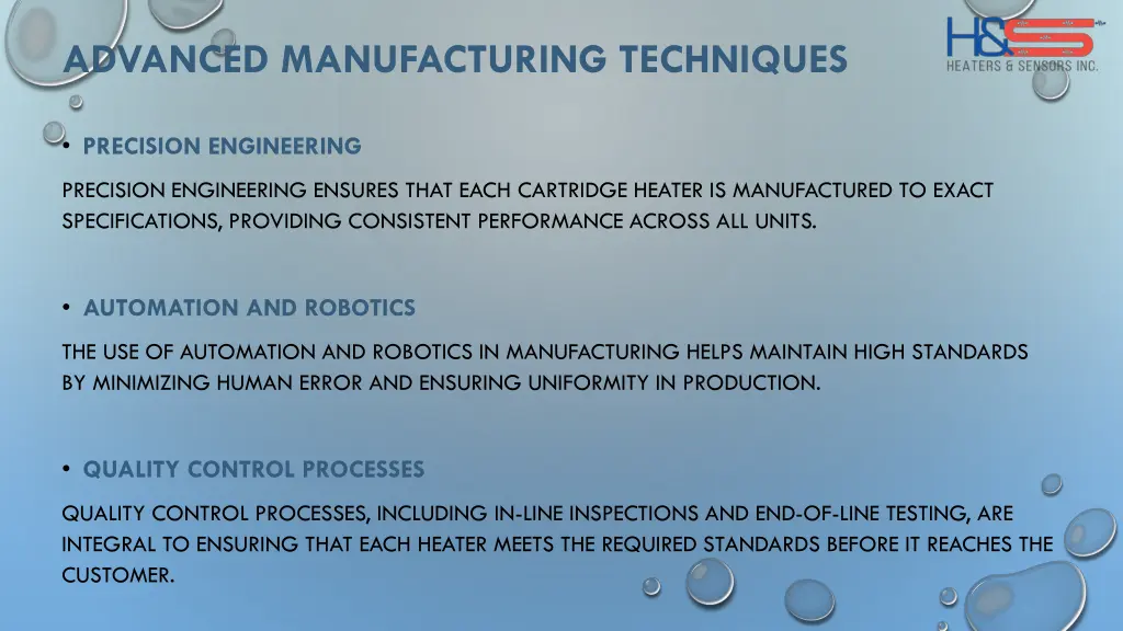 advanced manufacturing techniques