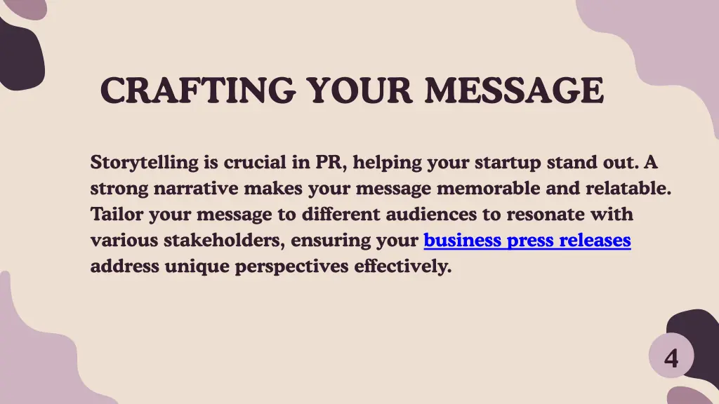 crafting your message