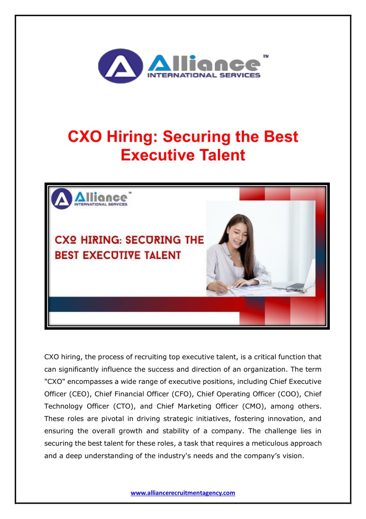 cxo hiring securing the best executive talent