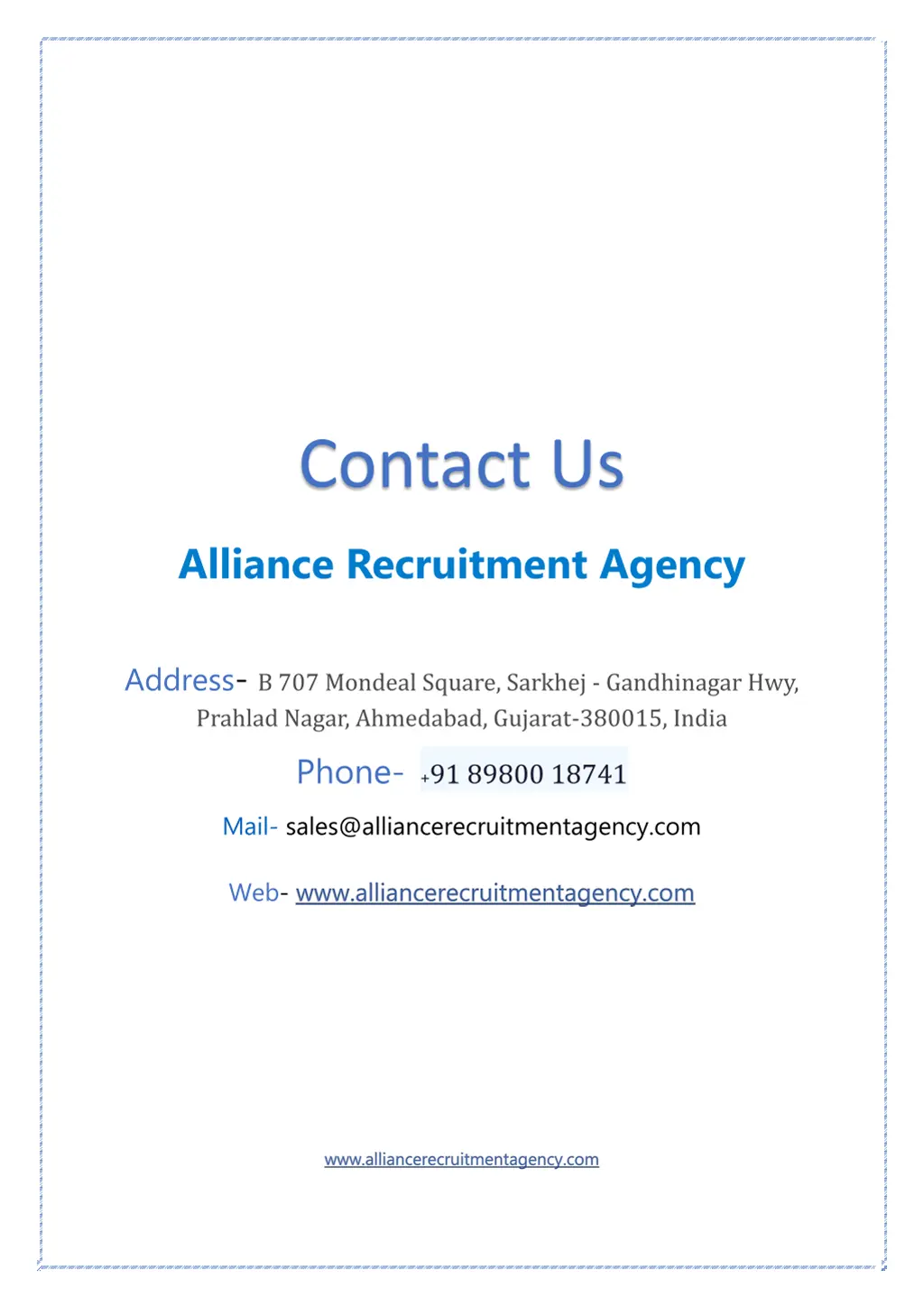 contact us