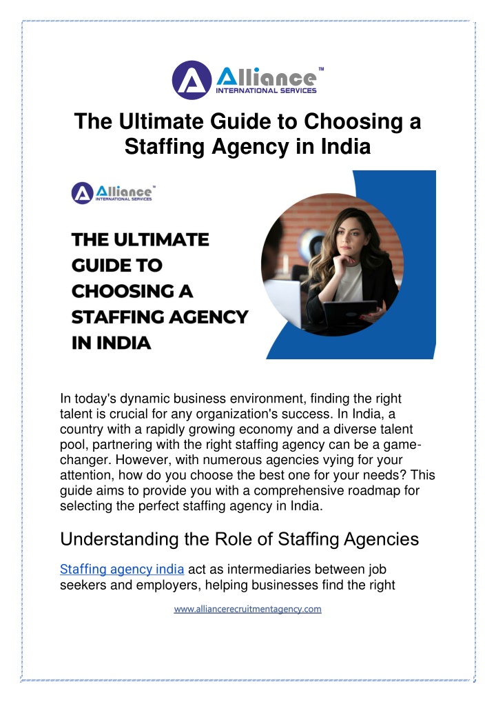 the ultimate guide to choosing a staffing agency