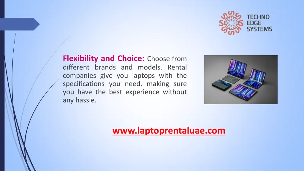 flexibility and choice choose from different