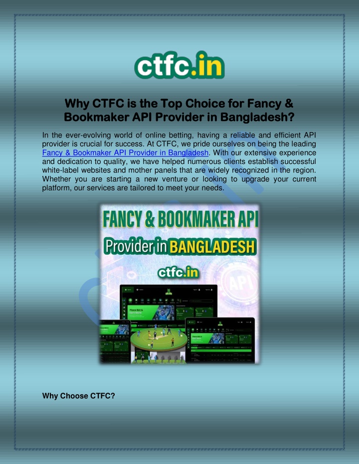 why ctfc is the top choice for fancy why ctfc