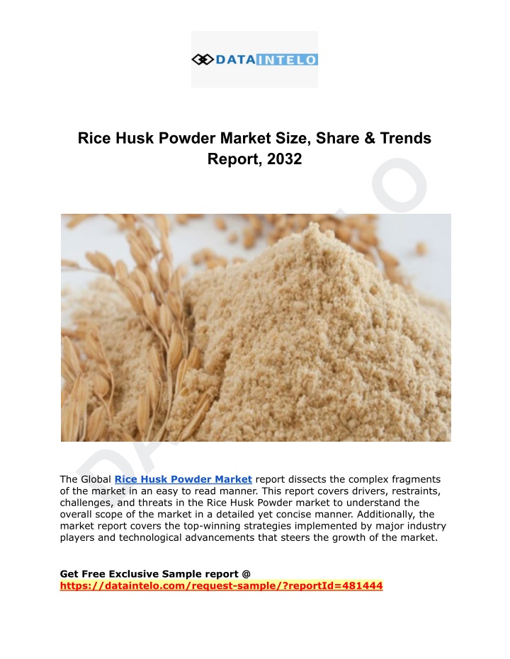 rice husk powder market size share trends report