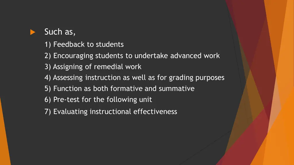 such as 1 feedback to students 2 encouraging