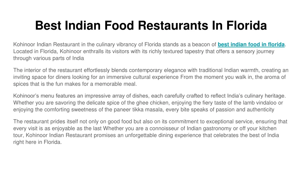 best indian food restaurants in florida