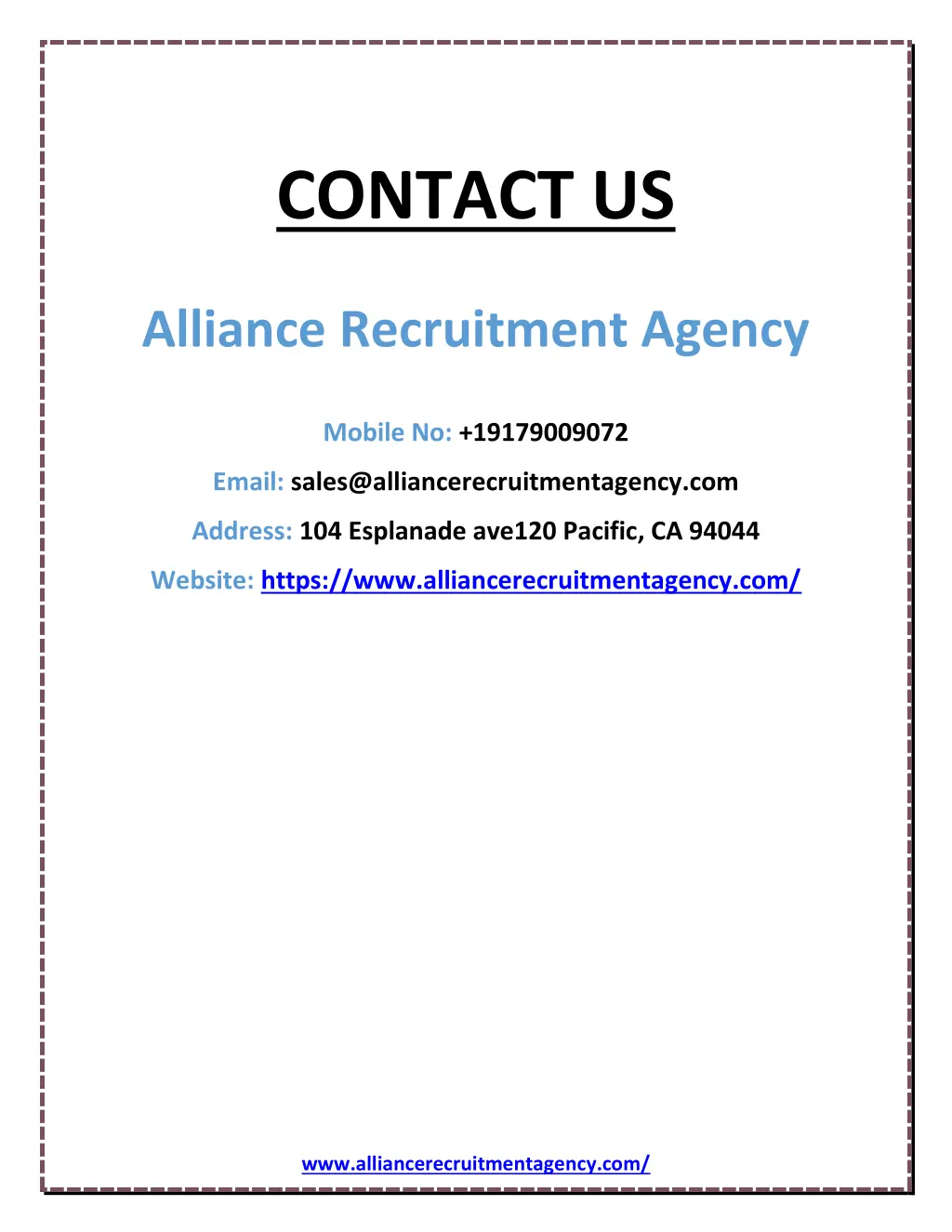 contact us