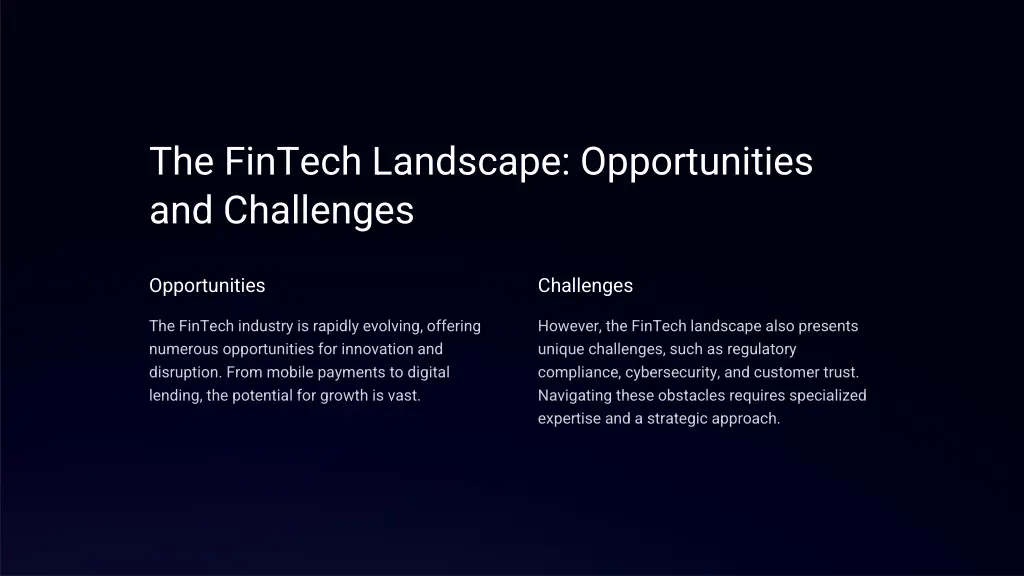 the fintech landscape opportunities and challenges