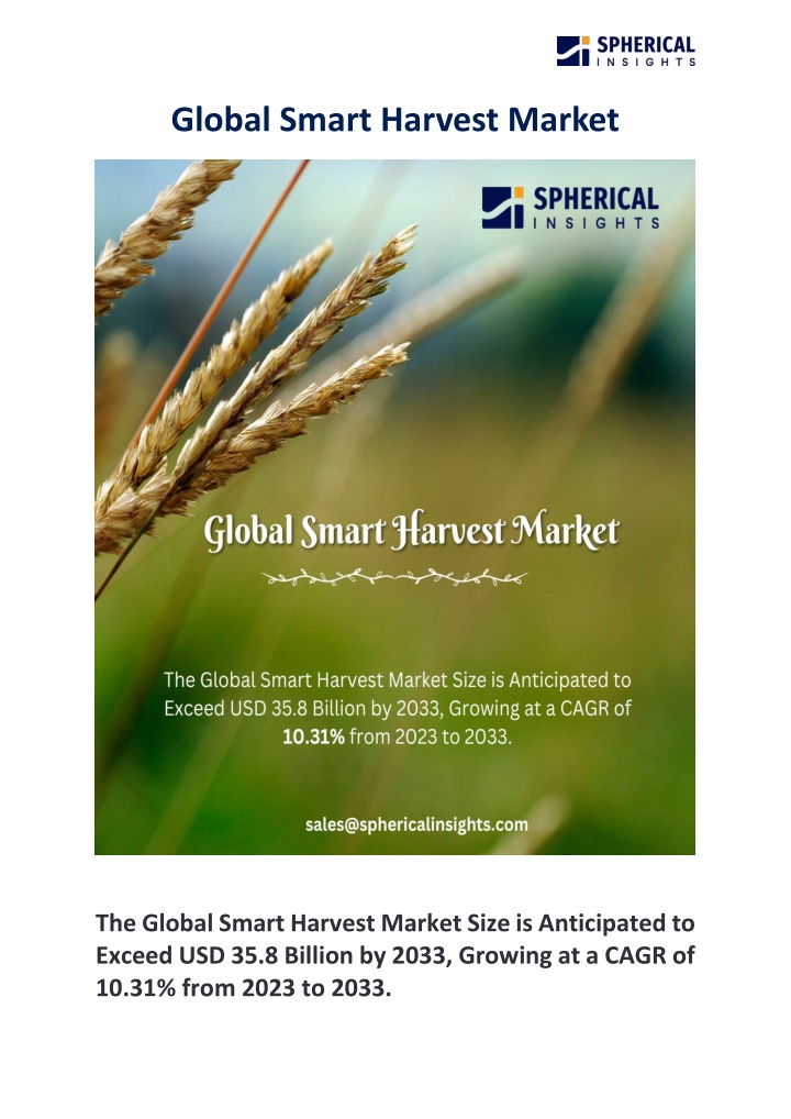 global smart harvest market