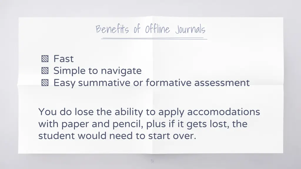 benefits of offline journals