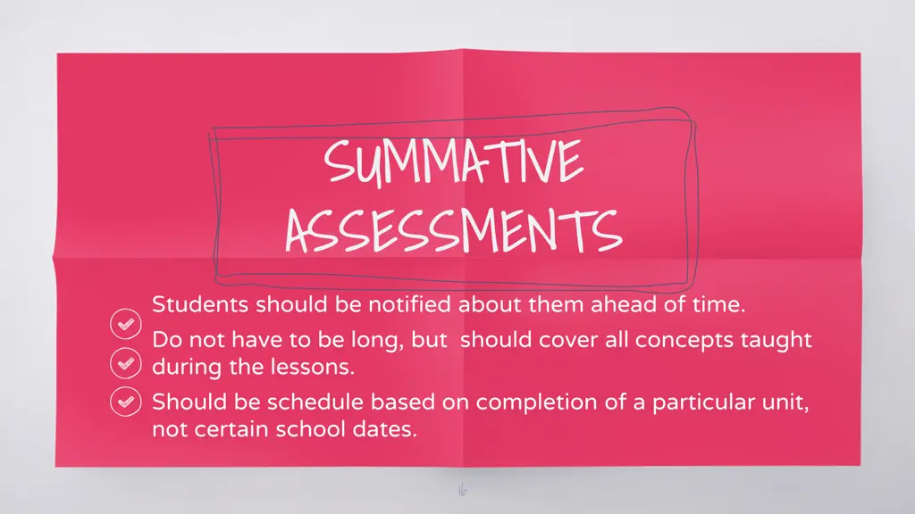 summative assessments