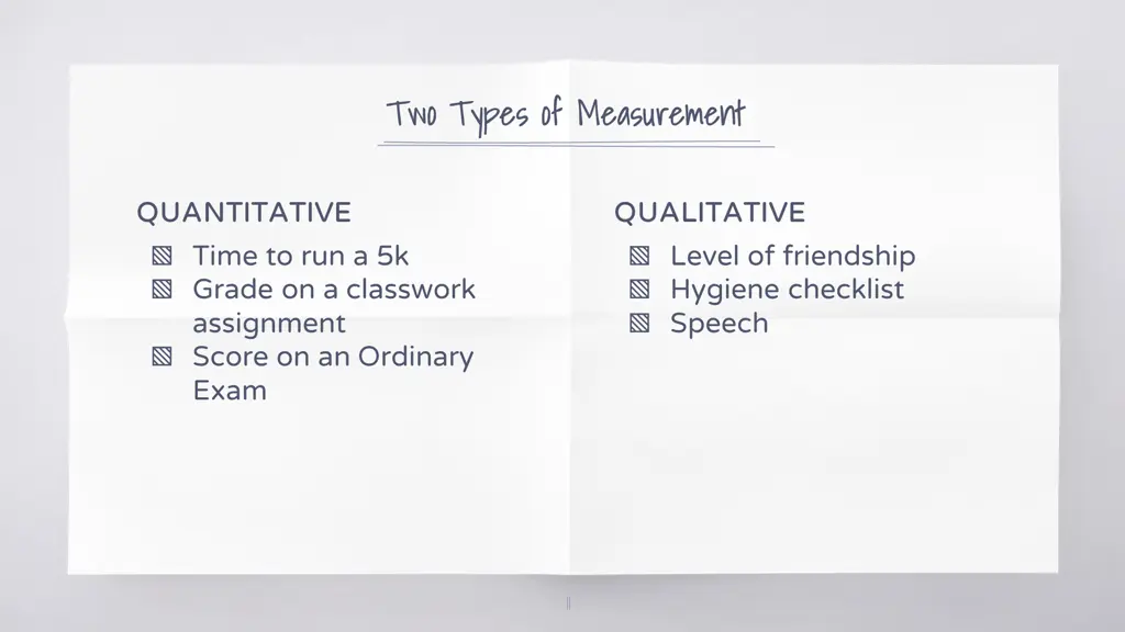 two types of measurement