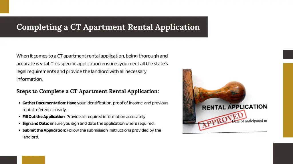 completing a ct apartment rental application