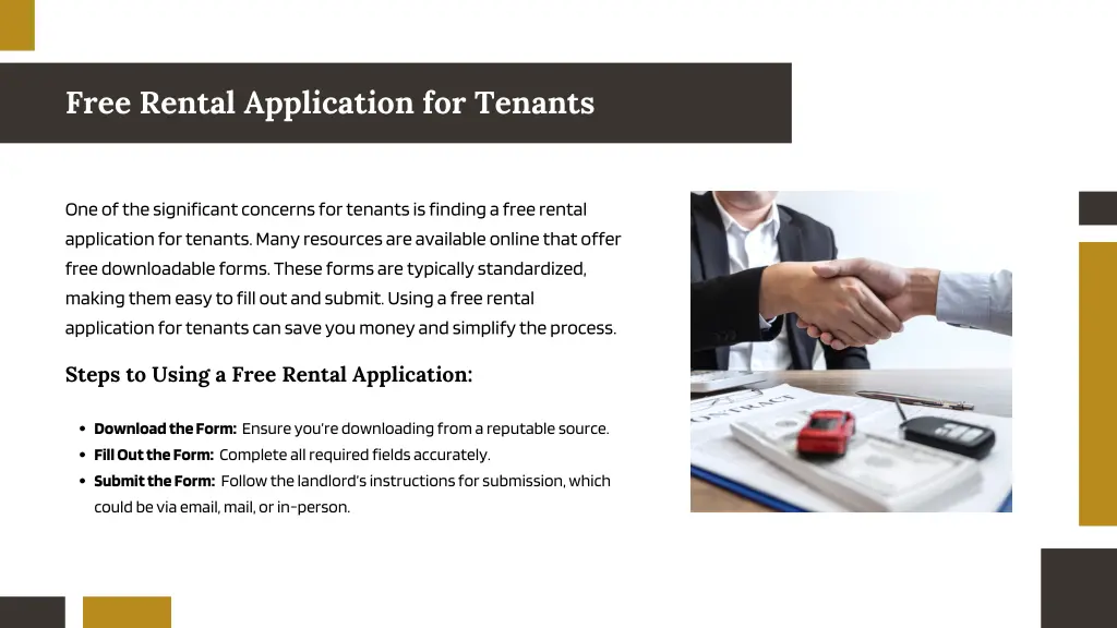 free rental application for tenants