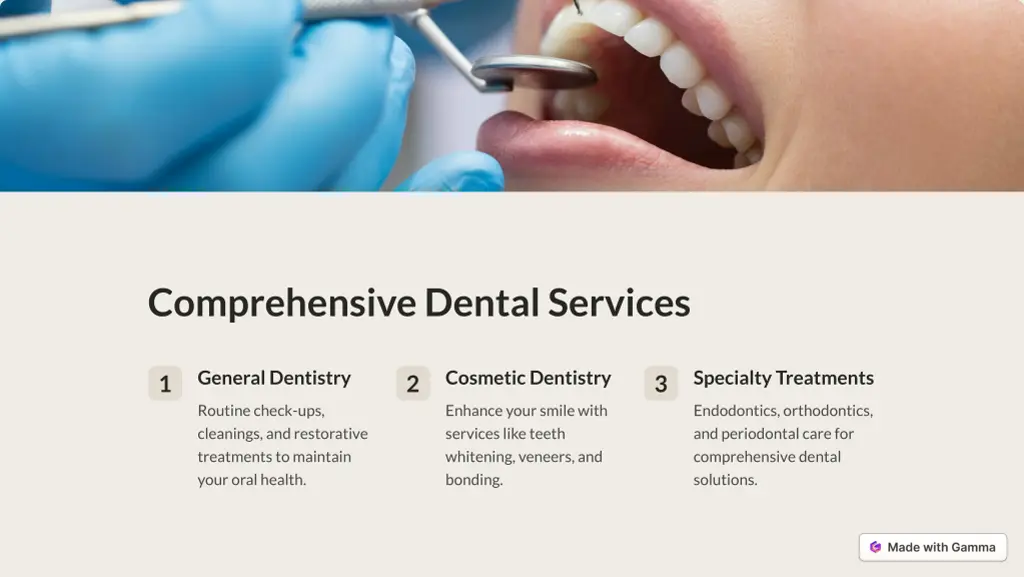 comprehensive dental services