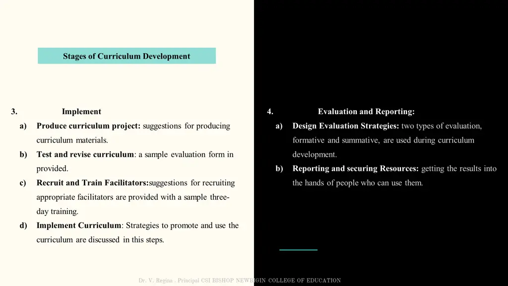 stages of curriculum development