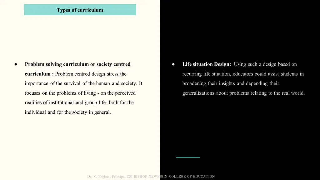 types of curriculum