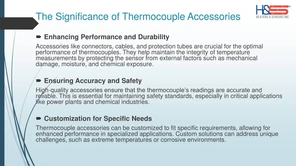 the significance of thermocouple accessories