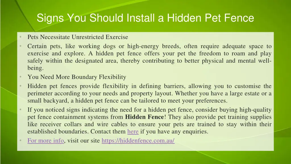 signs you should install a hidden pet fence 1