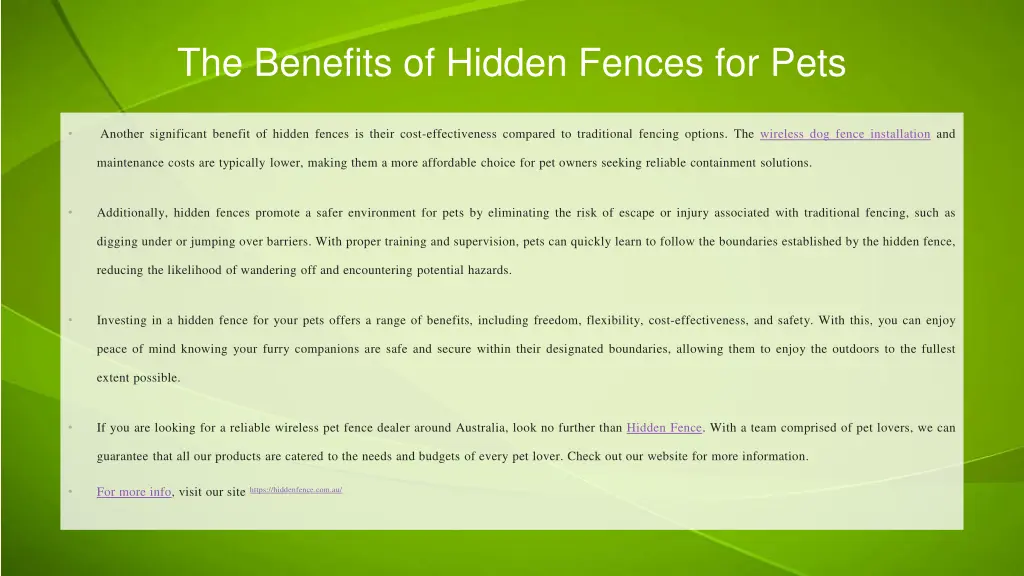 the benefits of hidden fences for pets 1