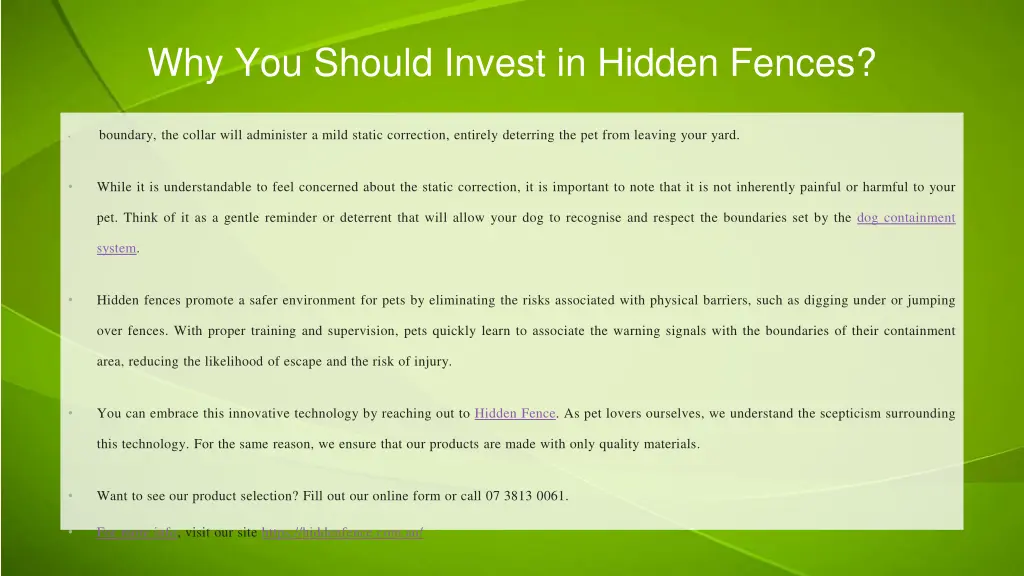 why you should invest in hidden fences 1