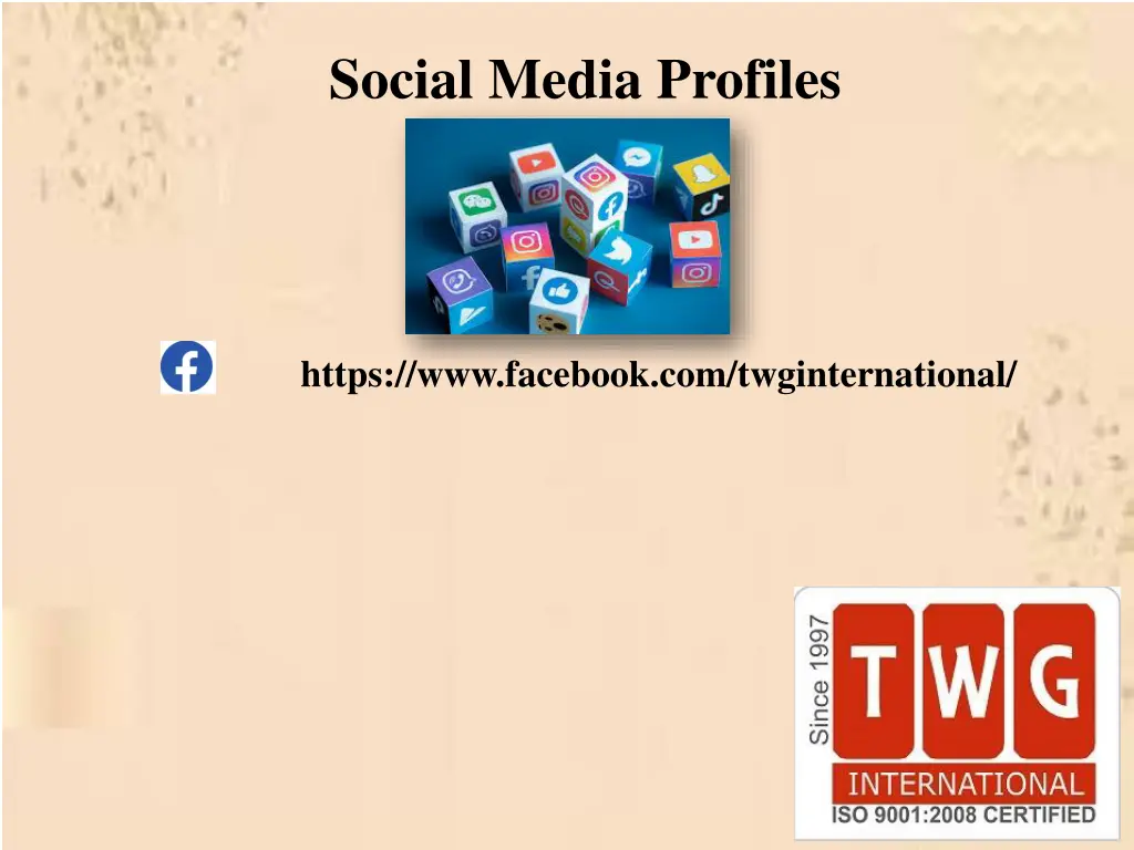 social media profiles