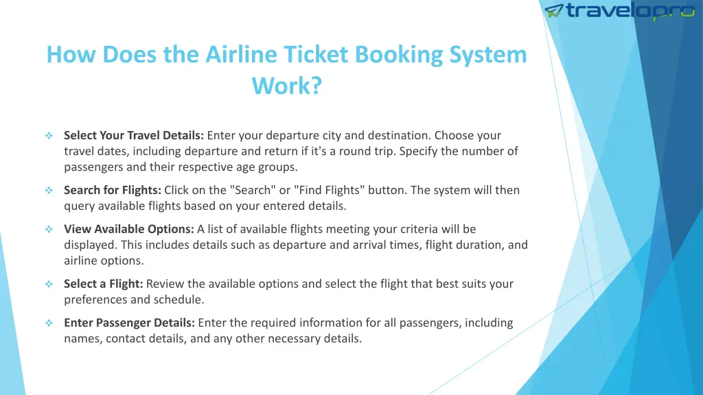 how does the airline ticket booking system work