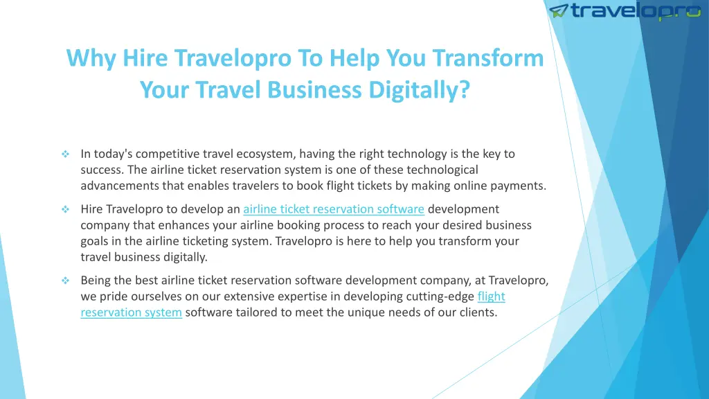 why hire travelopro to help you transform your