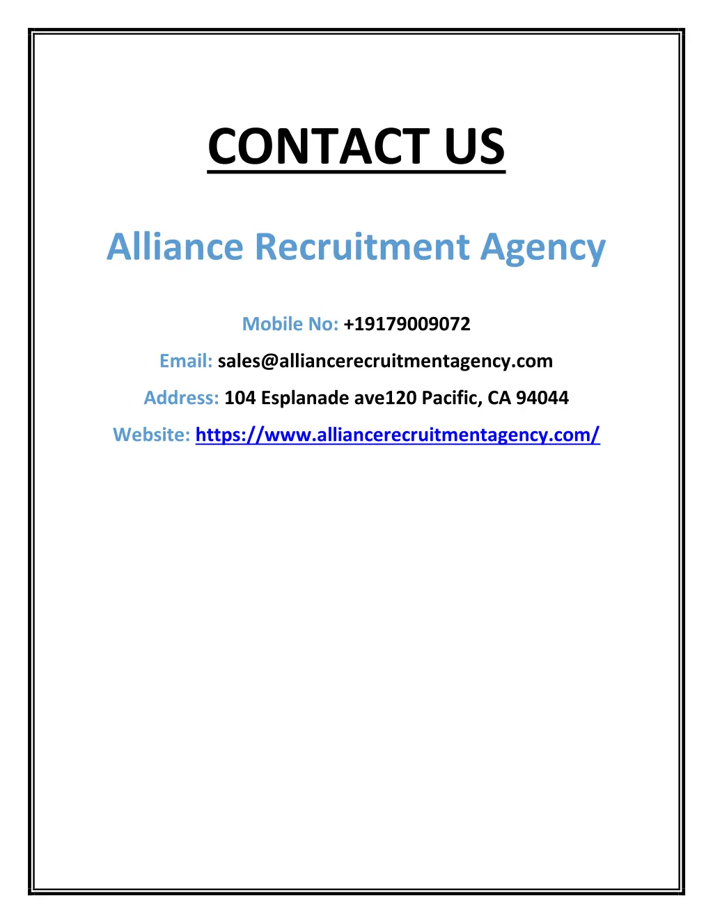 contact us