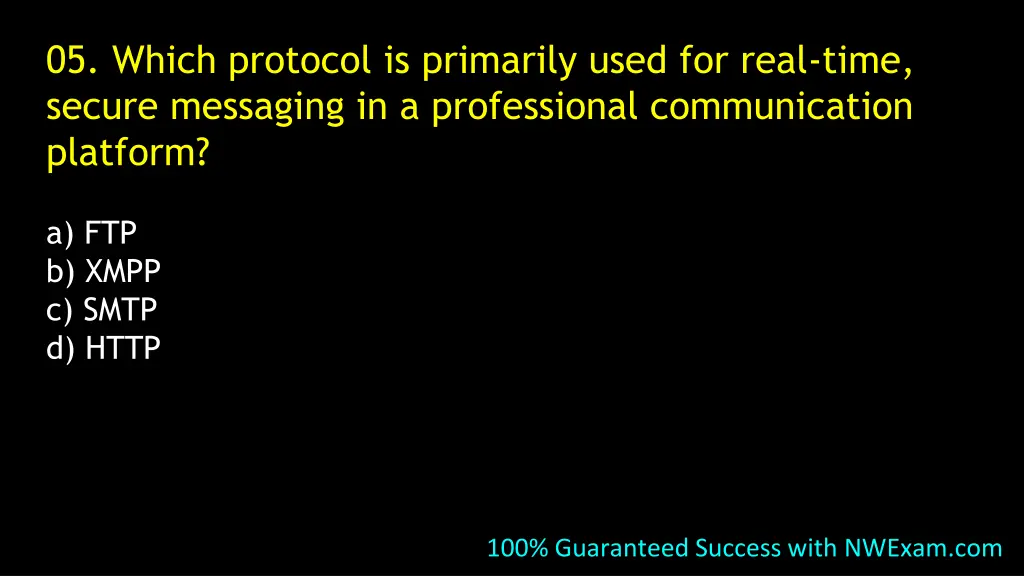 05 which protocol is primarily used for real time