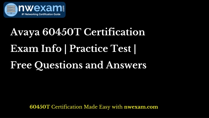 avaya 60450t certification