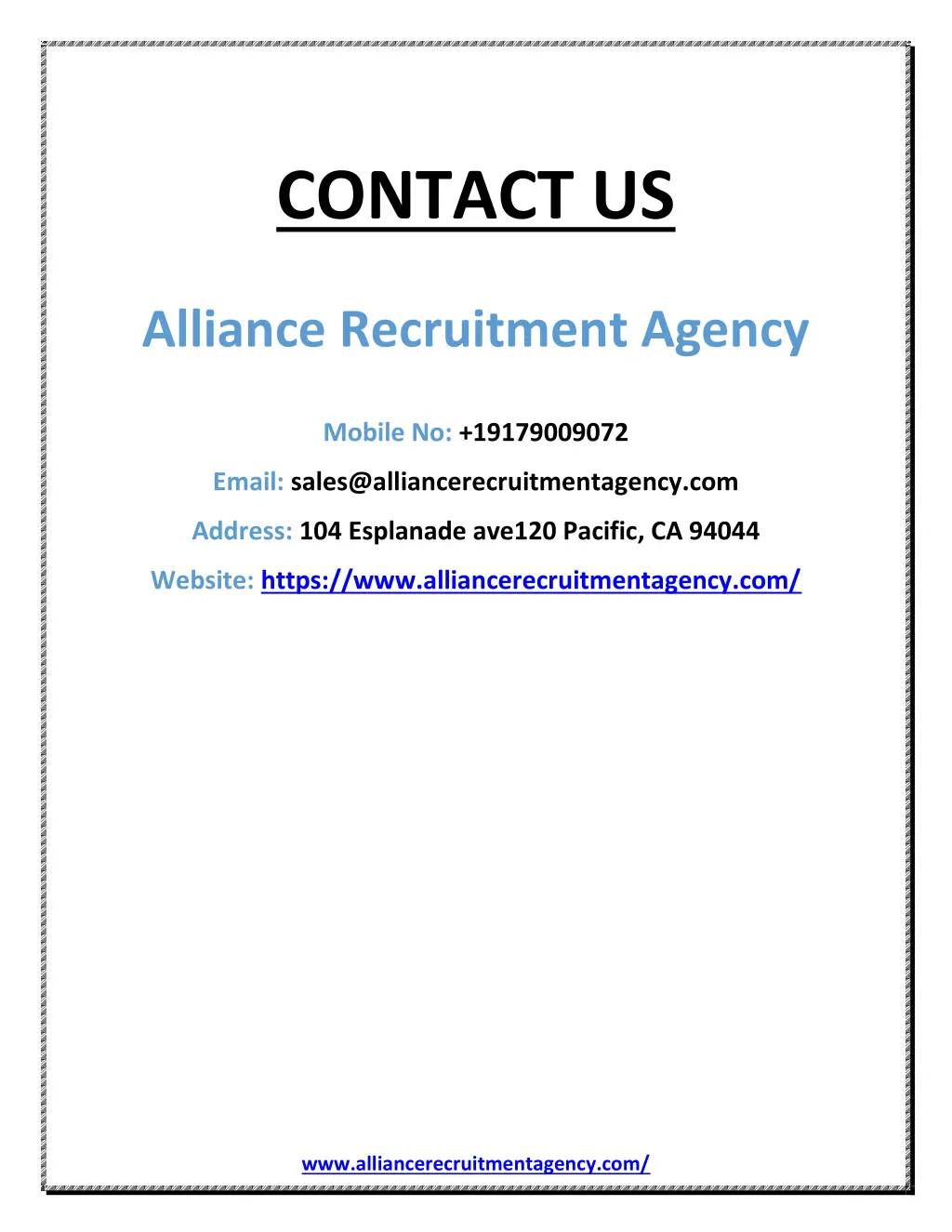 contact us