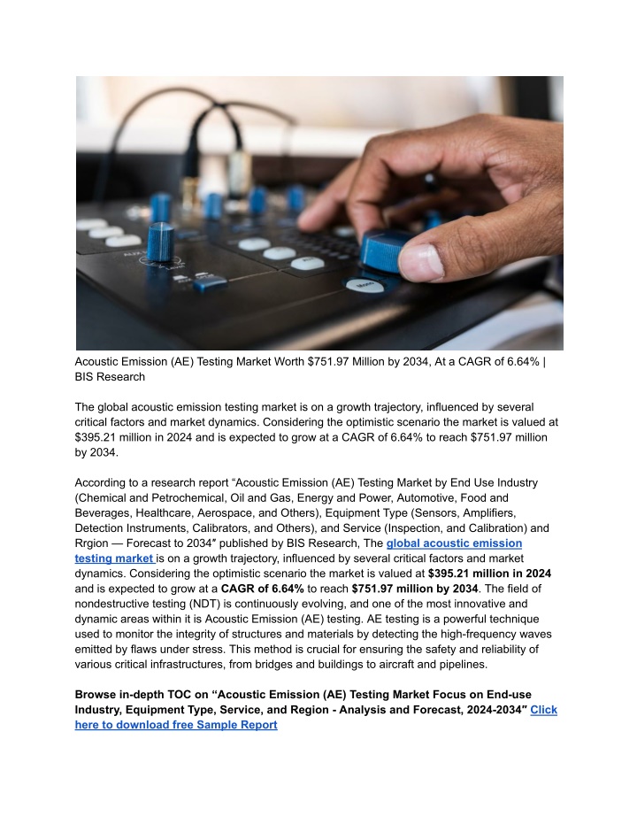 acoustic emission ae testing market worth