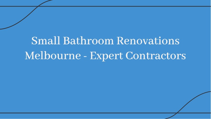 small bathroom renovations melbourne expert