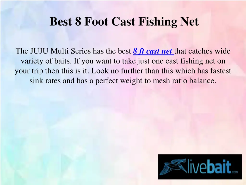 best 8 foot cast fishing net