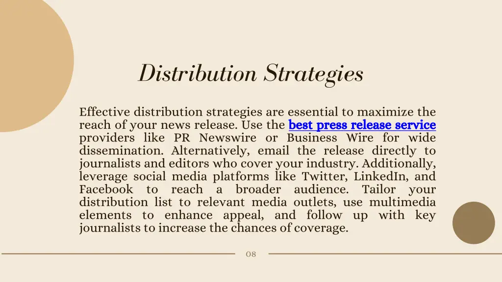 distribution strategies