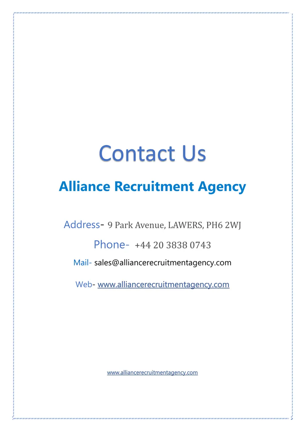 contact us