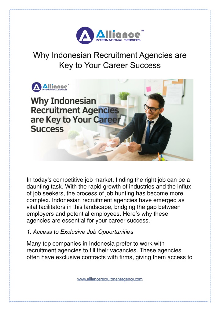 why indonesian recruitment agencies