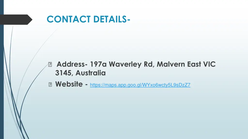 contact details