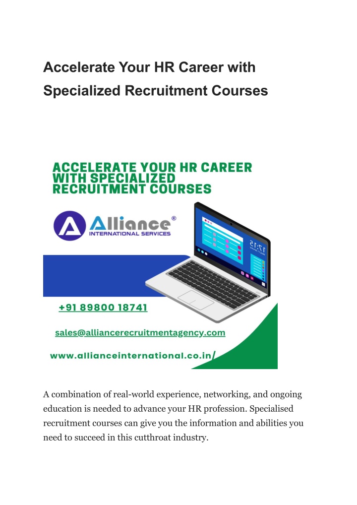 accelerate your hr career with specialized