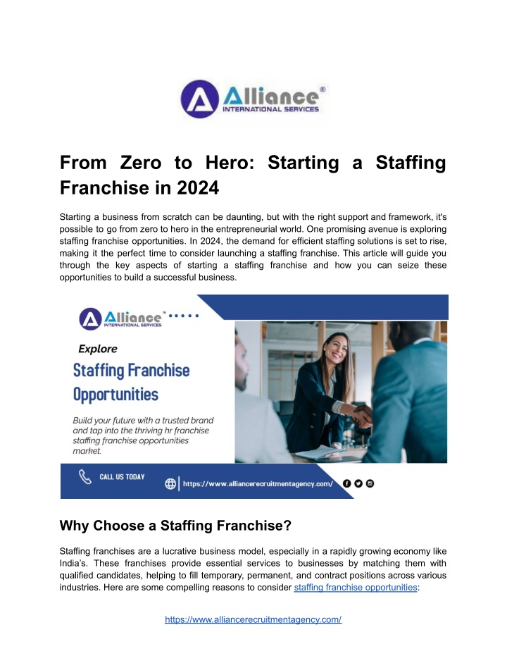 from zero to hero starting a staffing franchise