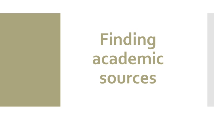 finding academic sources