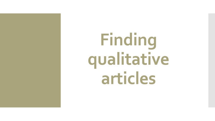 finding qualitative articles