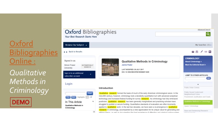 oxford bibliographies online qualitative methods