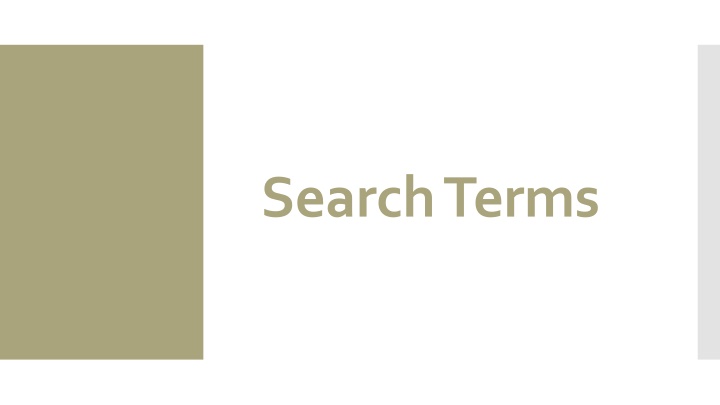 search terms