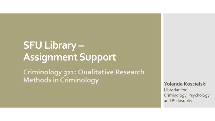 sfu library assignment support