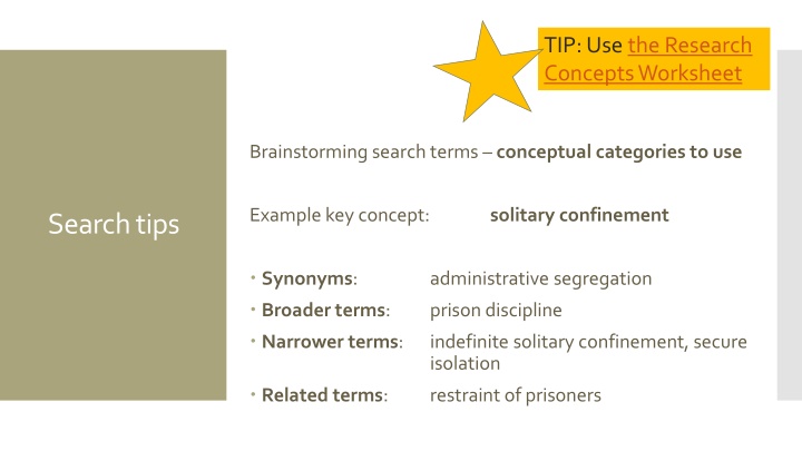 tip use the research concepts worksheet